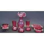 COLLECTION OF VICTORIAN RUBY / CRANBERRY GLASS
