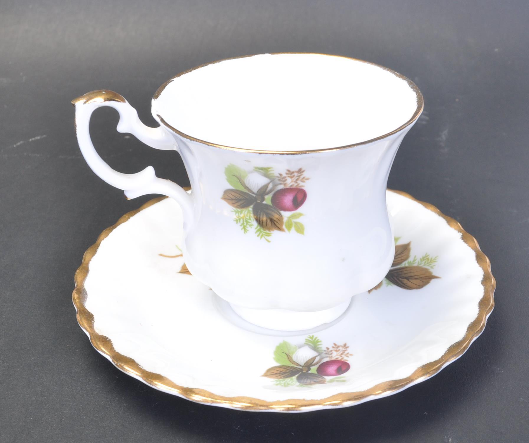 VINTAGE 20TH CENTURY BONE CHINA TEA SERVICE WITH ROSE DECORATION - Image 3 of 8