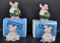 FOUR VINTAGE CERAMIC PORCELAIN WADE NATWEST PIGS