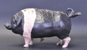 VINTAGE STYLE BRONZE BELL IN FORM OF PIG