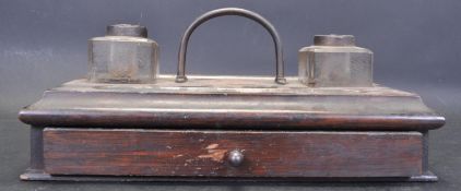 EARLY 20TH CENTURY EDWARDIAN INK WELL / DESK TIDY