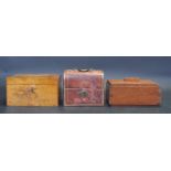 COLLECTION OF THREE VINTAGE JEWELLERY BOXES