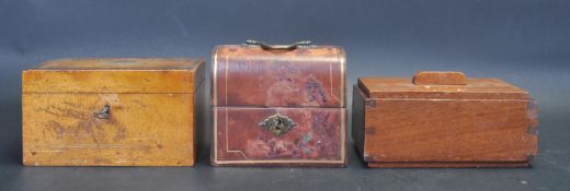 COLLECTION OF THREE VINTAGE JEWELLERY BOXES