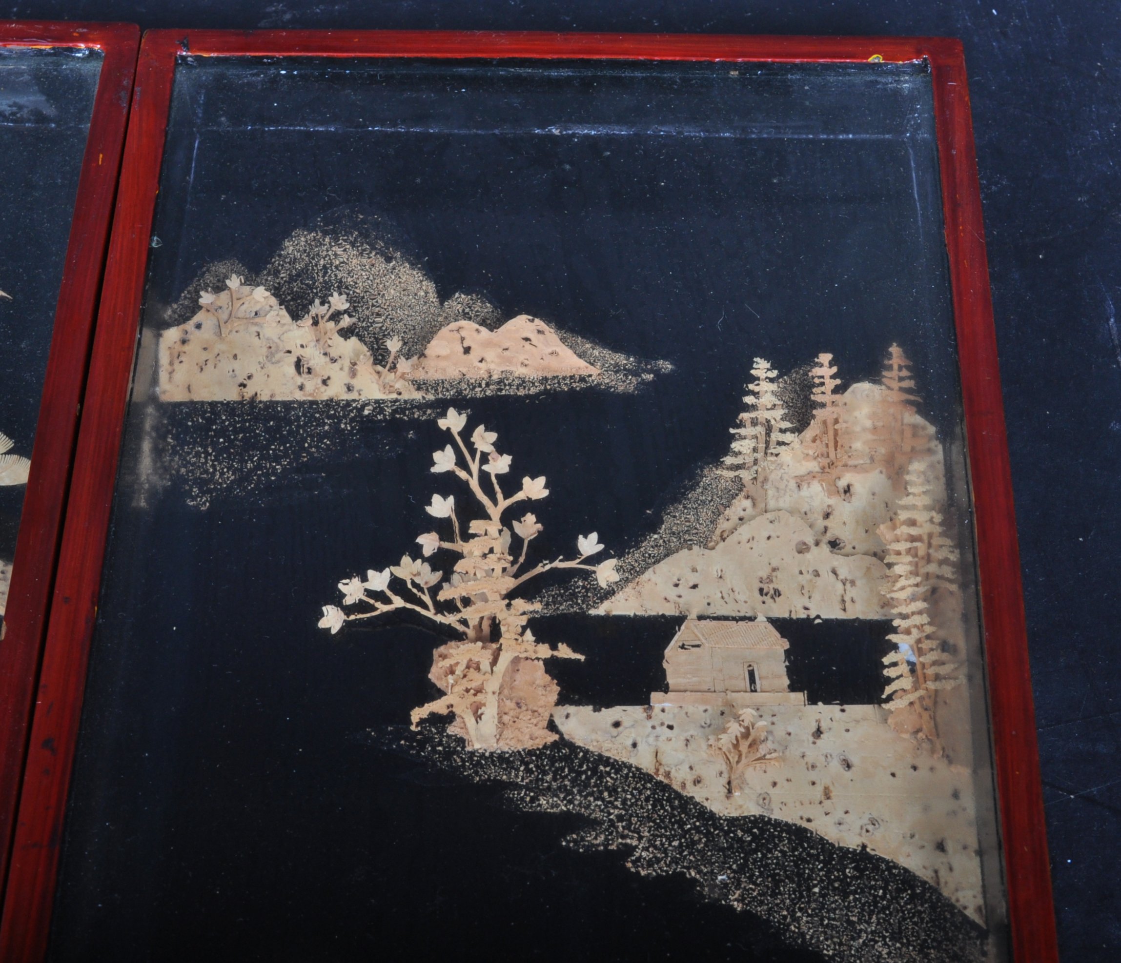 PAIR OF VINTAGE 20TH CENTURY CHINESE DIORAMAS - Image 5 of 6