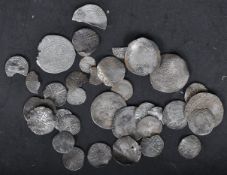 LARGE QUANTITY OF ASSORTED SILVER HAMMERED COINS