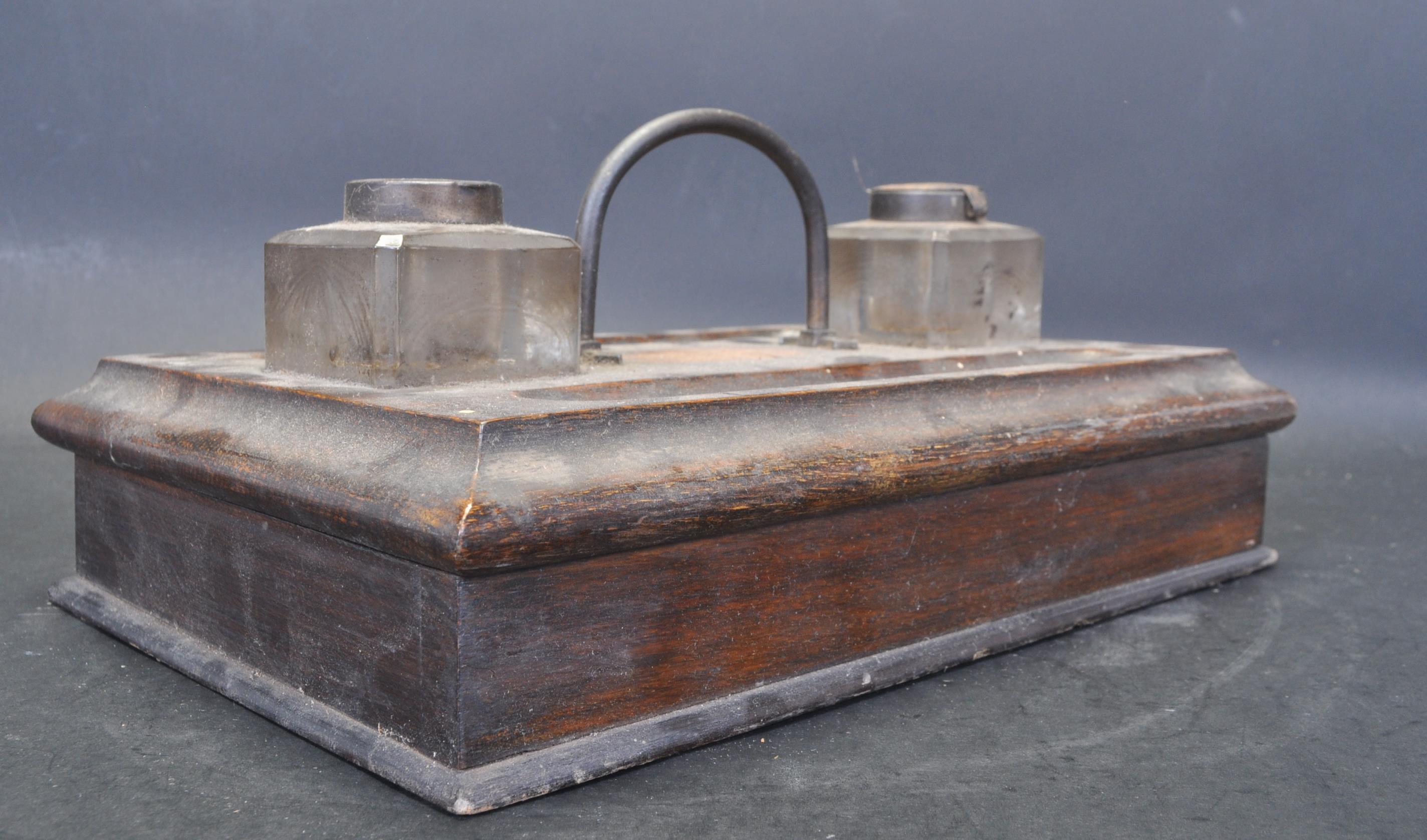 EARLY 20TH CENTURY EDWARDIAN INK WELL / DESK TIDY - Image 5 of 6