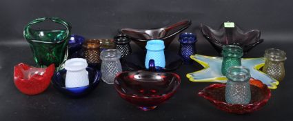 LARGE COLLECTION OF RETRO VINTAGE STUDIO ART GLASS