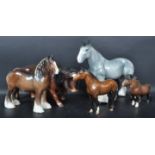 COLLECTION OF CERAMIC HORSES INCLUDING BESWICK