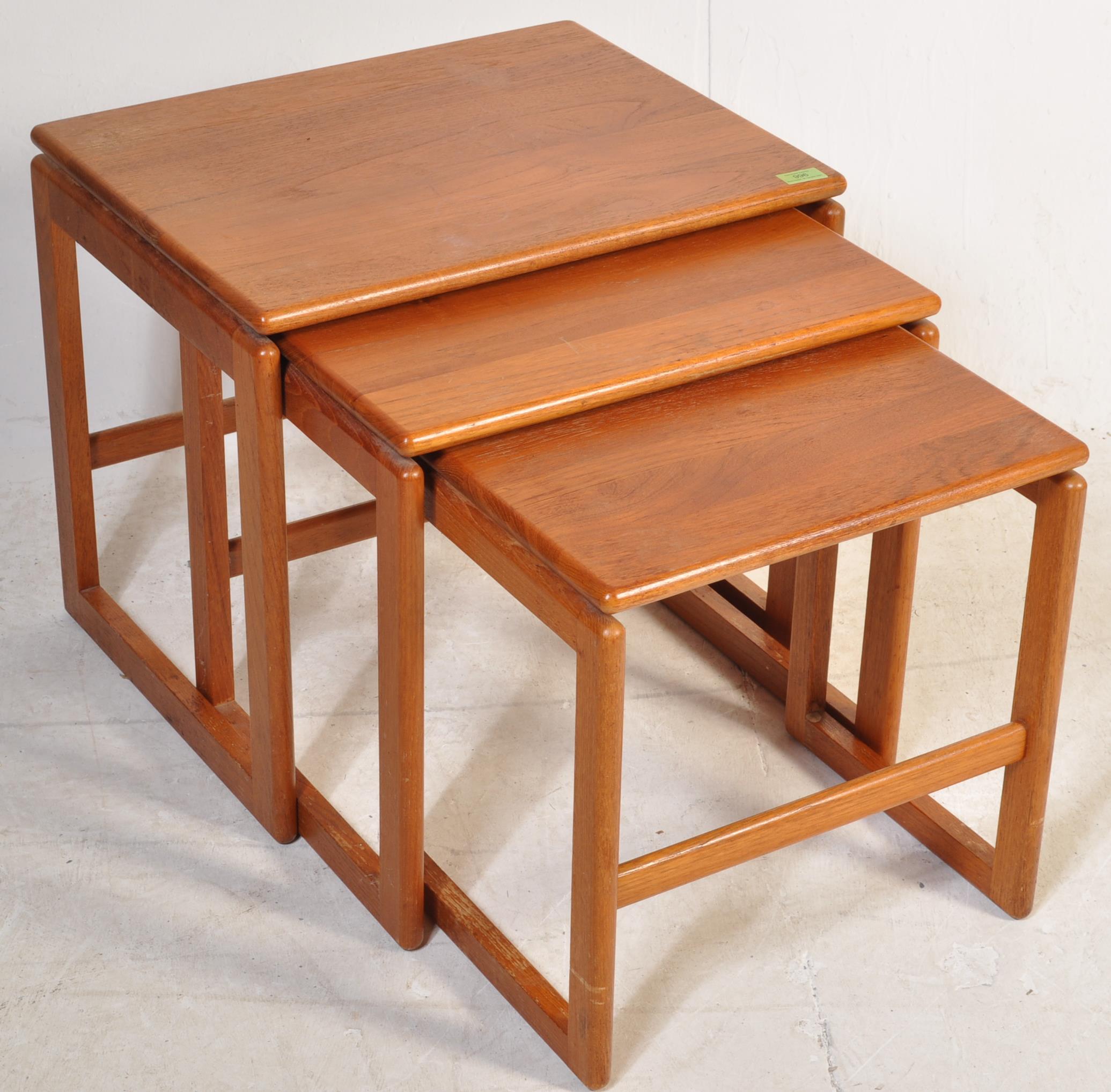 20TH CENTURY TEAK WOOD NEST OF TABLES BY MCINTOSH - Image 2 of 4