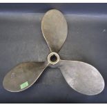 MID 20TH CENTURY SOLID BRONZE BOAT / SHIP PROPELLER