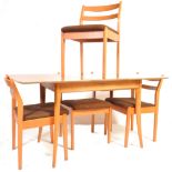 MID 20TH CENTURY TEAK DINING TABLE AND CHAIRS BY SCHREIBER