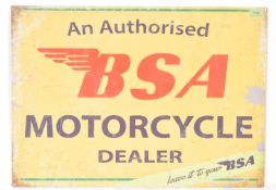 VINTAGE STYLE BSA MOTORCYCLE DEAL SHOP SIGN