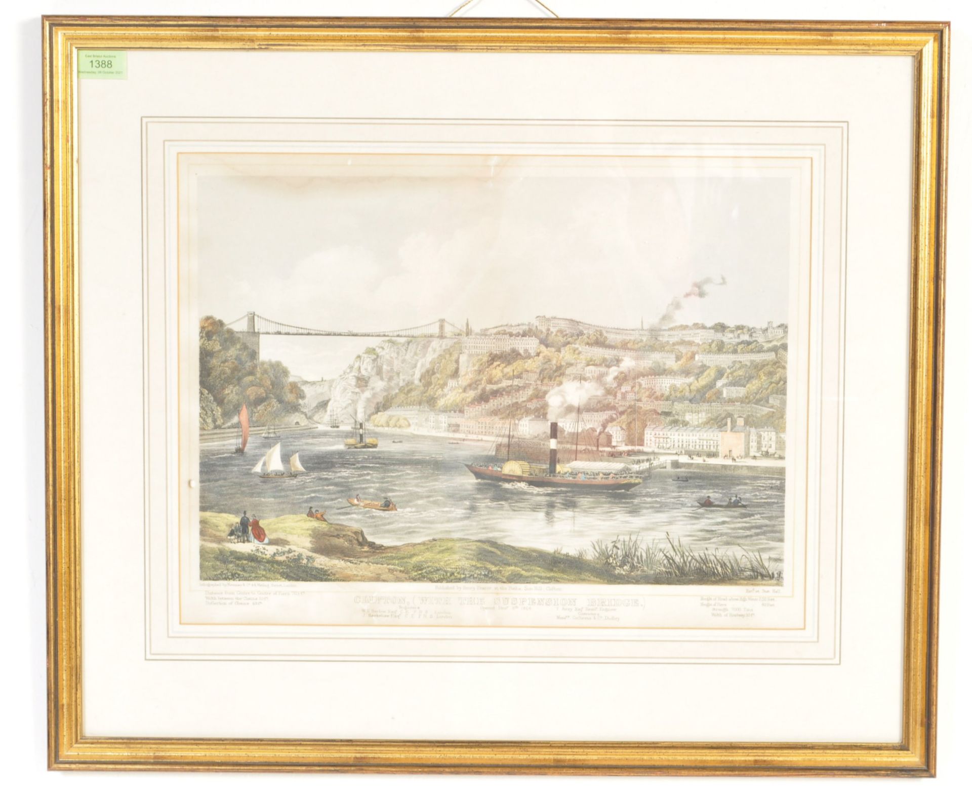 AFTER HENRY PEARCE - 19TH CENTURY VICTORIAN COLOUR LITHOGRAPH OF CLIFTON