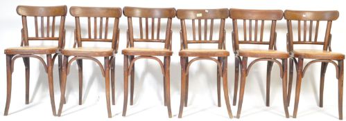 MICHAEL THONET FOR LIGNA - SET OF SIX BENTWOOD BISTRO CHAIRS