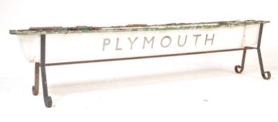 PLYMOUTH SHOP SIGN LIGHT BOX PLEXIGLASS METAL PLANT STRAND