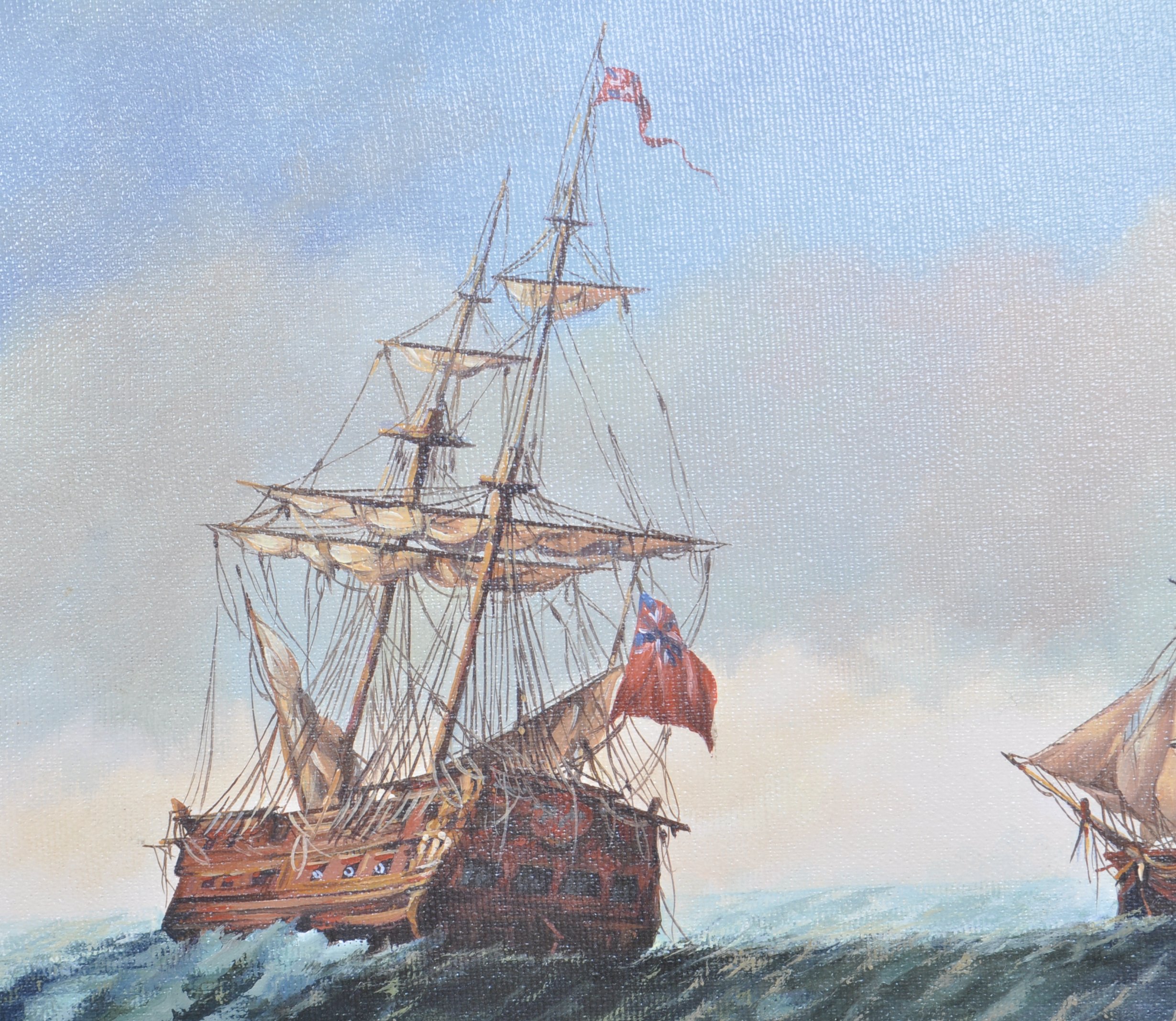 MELIS - LARGE MARITIME OIL ON CANVAS PAINTING - Image 3 of 5