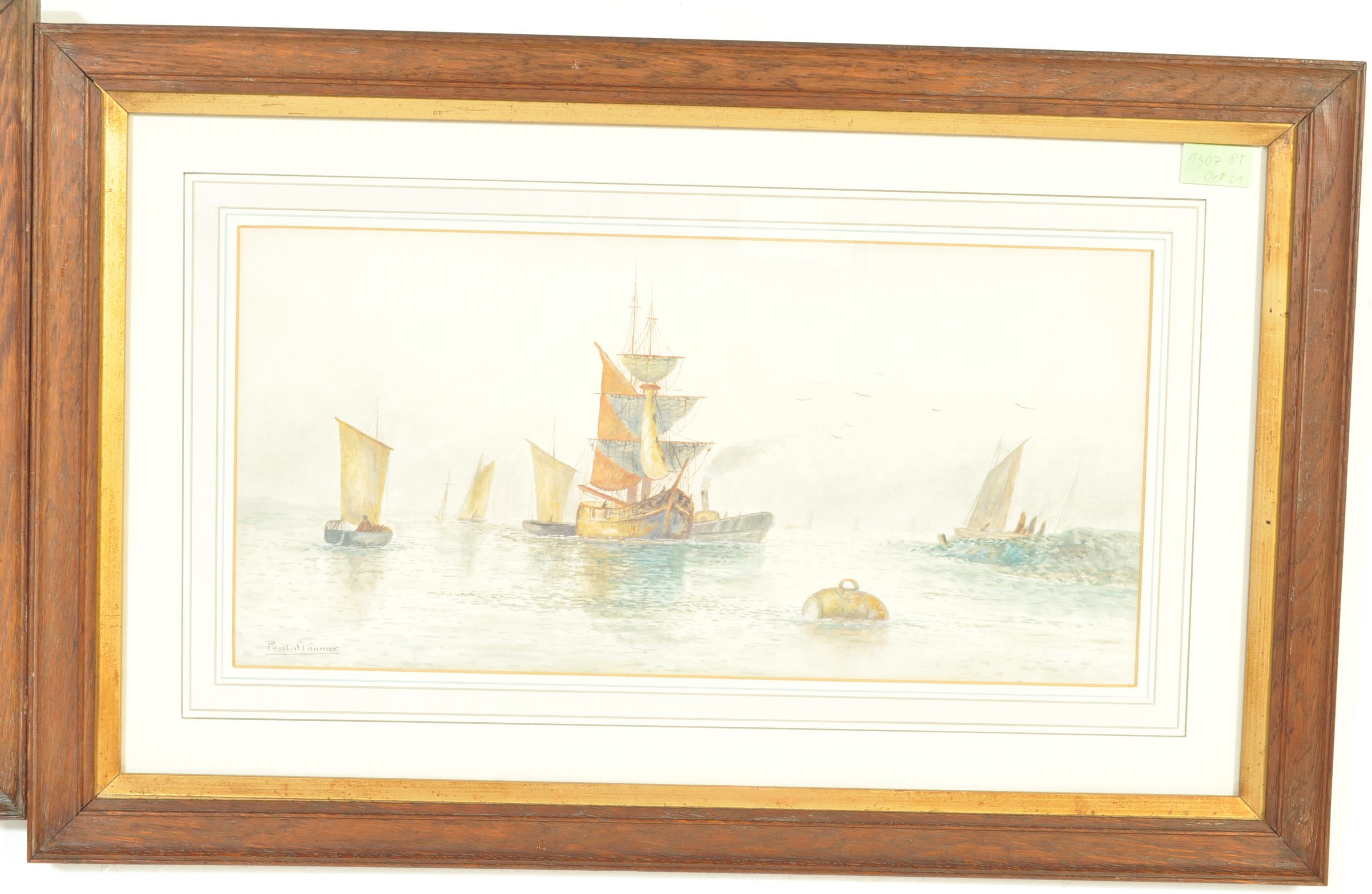 TWO EARLY 20TH CENTURY SEASCAPE VIEWS PAINTINGS BY PAUL STANNIER - Image 3 of 7