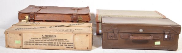 GROUP OF MID 20TH CENTURY TRAVELING SUITE CASES