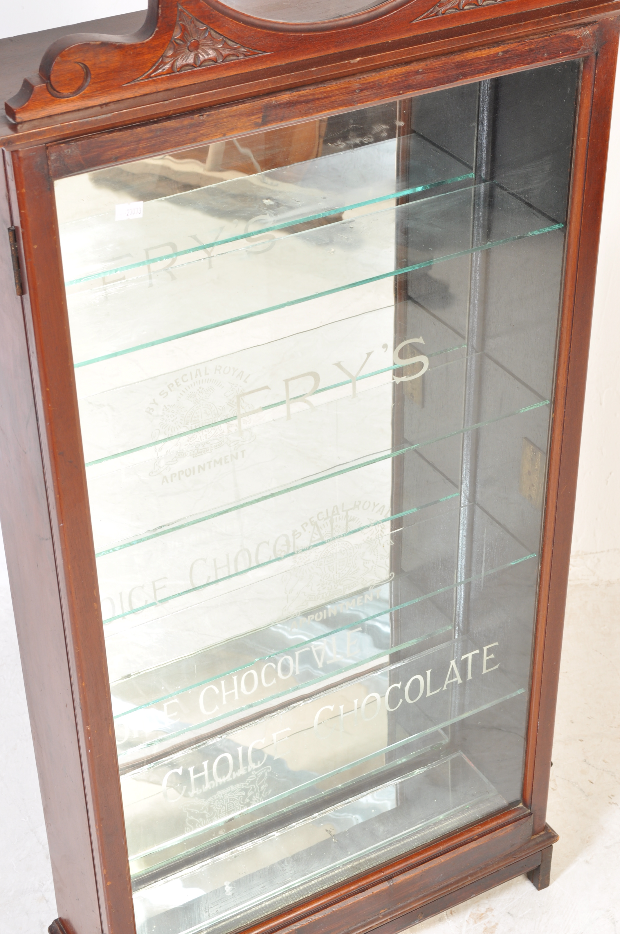 FRY'S CHOICE CHOCOLATE MAHOGANY SHOP DISPLAY CABINET - Image 6 of 6