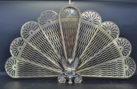 20TH CENTURY BRASS PEACOCK FIRE SCREEN