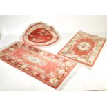 COLLECTION OF PERSIAN AND CHINESE WOOLLEN RUGS CARPETS