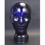 20TH CENTURY ART DECO STYLE GLASS HEAD