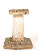 LATE 20TH CENTURY METAL AND STONE SUN DIAL