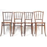 FOUR 1920’S BENTWOOD CAFE BISTRO CHAIRS / DINING CHAIRS BY FISCHEL
