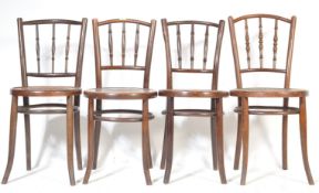 FOUR 1920’S BENTWOOD CAFE BISTRO CHAIRS / DINING CHAIRS BY FISCHEL