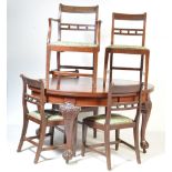 VICTORIAN MAHOGANY EXTENDING DINING TABLE AND CHAIRS