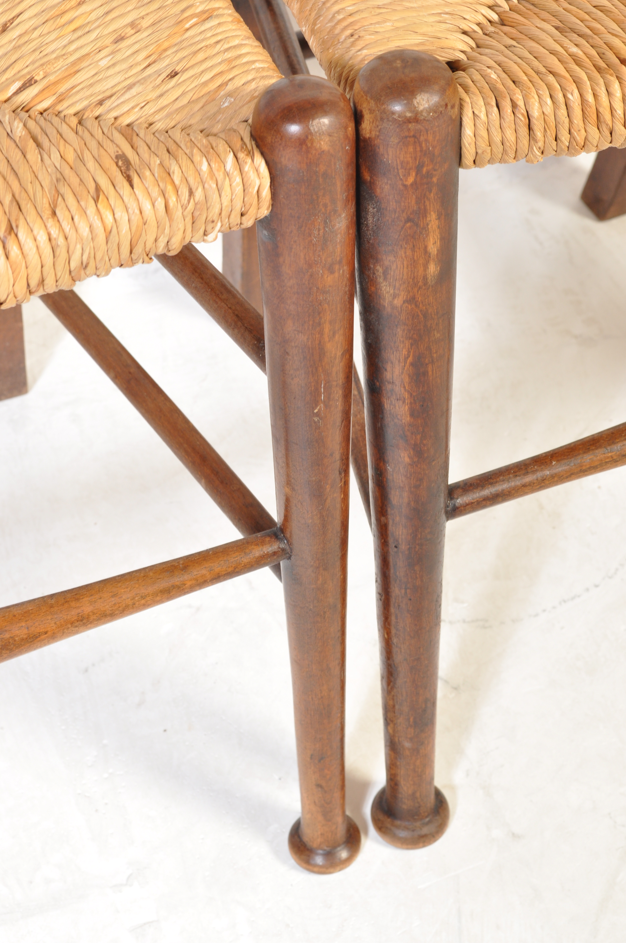 FOUR VINTAGE MID 20TH CENTURY COUNTRY FARM HOUSE CHAIRS - Image 5 of 7