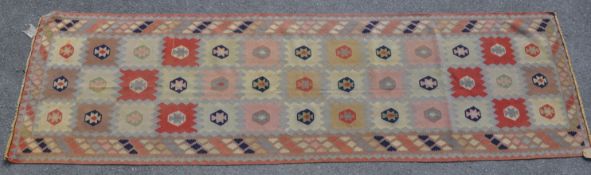 20TH CENTURY QASHGAI KILIM RUNNER / CARPET RUG