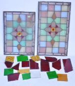 TWO 19TH CENTURY VICTORIAN LEAD STAINED GLASS