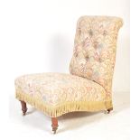 19TH CENTURY HOWARD STYLE MAHOGANY LADIES ARMCHAIR