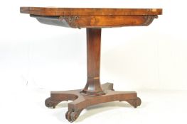 19TH CENTURY WILLIAM IV ROSEWOOD GAMES CARD TABLE