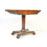 19TH CENTURY WILLIAM IV ROSEWOOD GAMES CARD TABLE