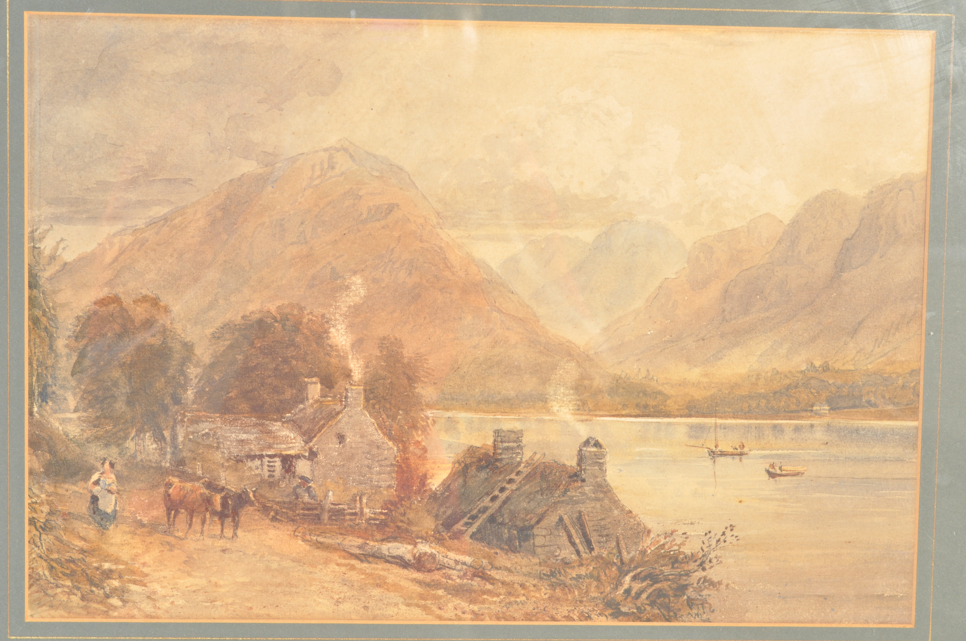 GRASMERE BY DAVID COX JNR - 19TH CENTURY VICTORIAN WATERCOLOUR PAINTING - Image 2 of 5