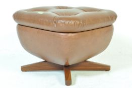 PARKER KNOLL - RETRO VINTAGE LATE 20TH CENTURY FOOTSTOOL