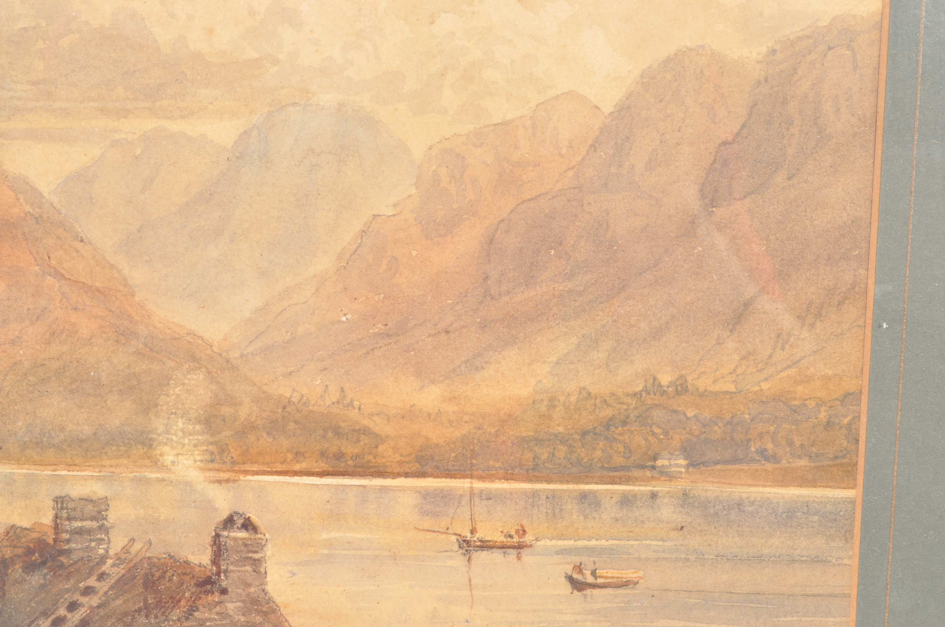 GRASMERE BY DAVID COX JNR - 19TH CENTURY VICTORIAN WATERCOLOUR PAINTING - Image 5 of 5