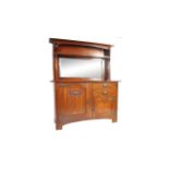 EDWARDIAN ARTS & CRAFTS WALNUT MIRROR BACK DRESSER