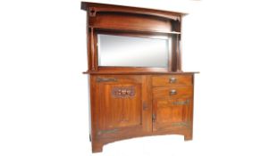 EDWARDIAN ARTS & CRAFTS WALNUT MIRROR BACK DRESSER