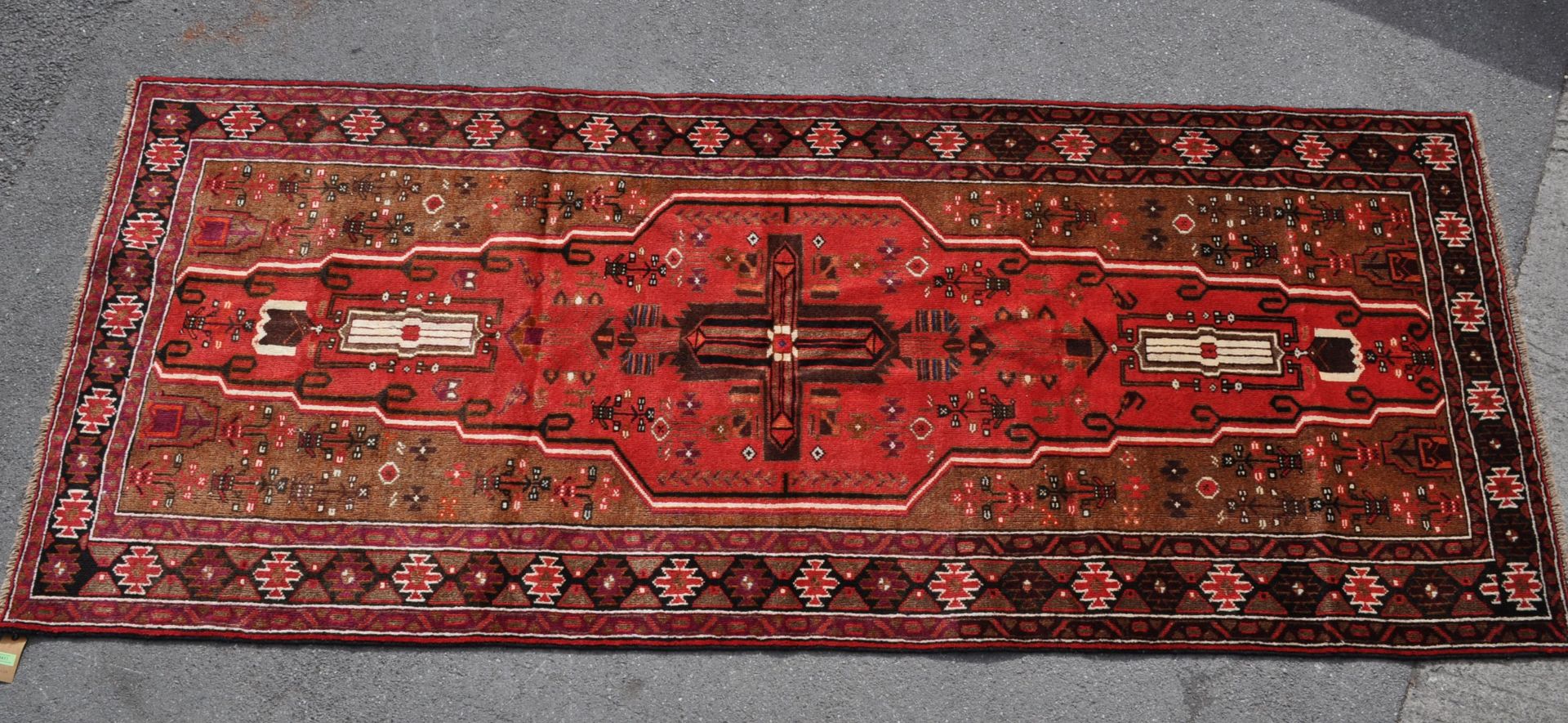 20TH CENTURY HAND WOVEN MESHED BELOUCH RUG / RUNNER