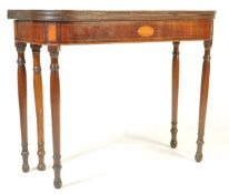 18TH CENTURY GEORGE III MAHOGANY LINE INLAID GAMES TABLE