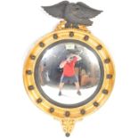 19TH CENTURY REGENCY FISH EYE CONVEX WALL MIRROR