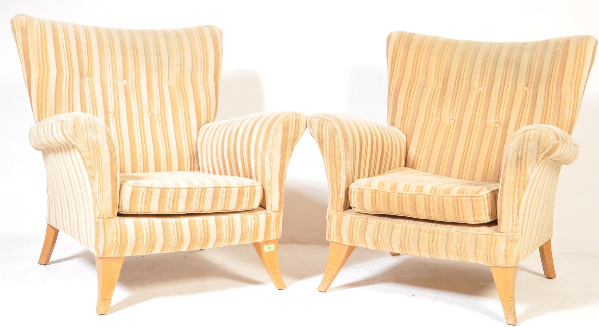 PAIR OF VINTAGE PARKER KNOLL WING BACK ARMCHAIRS