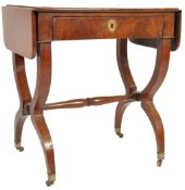 19TH CENTURY BIEDERMEIER MAHOGANY WRITING TABLE DESK