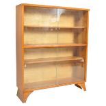 MID 20TH CENTURY TEAK WOOD GLAZED BOOKCASE BY GIBBS