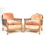 PAIR OF 1930'S QUEEN ANNE REVIVAL BEGERE ARMCHAIRS