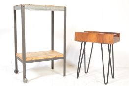 CONTEMPORARY INDUSTRIAL METAL SIDE TABLE