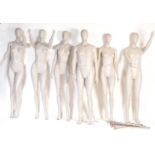 COLLECTION OF SIX CONTEMPORARY SHOP FRONT MANNEQUINS